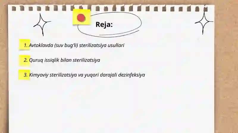 Terapevtik stomatologiyada sterilizatsiya usullari 2