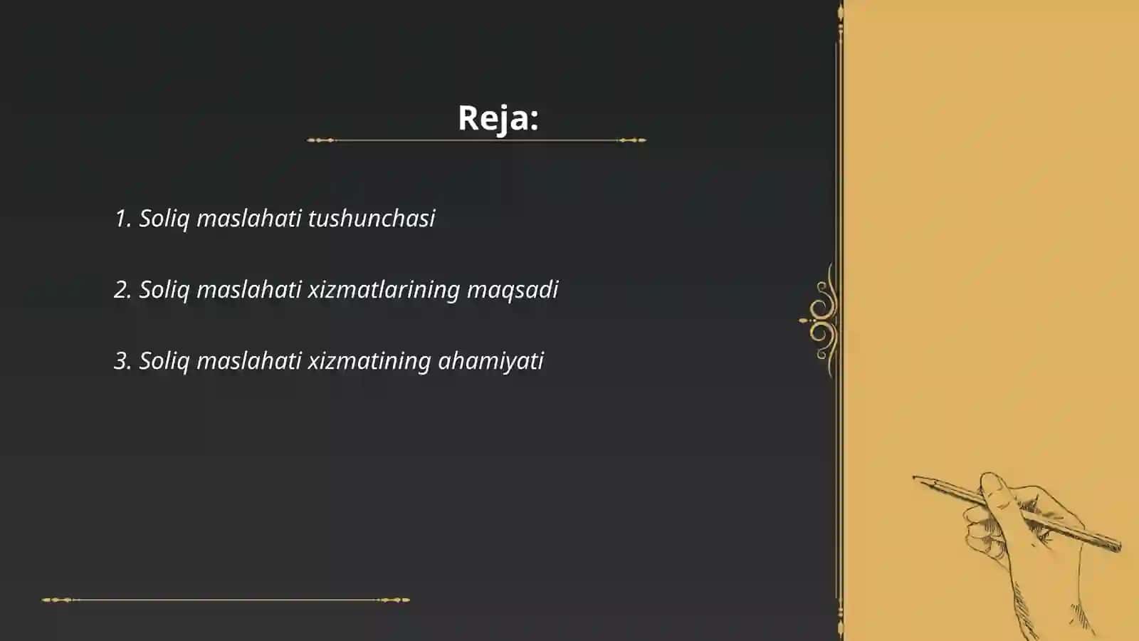Soliq maslahati tushunchasi 2