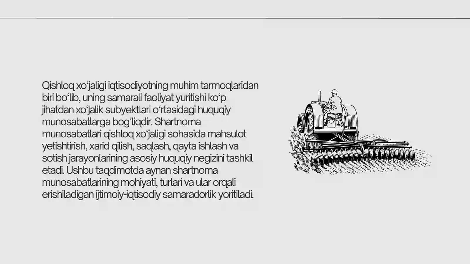 Qishloqxujaligidagishartnomamunosabatlar 2