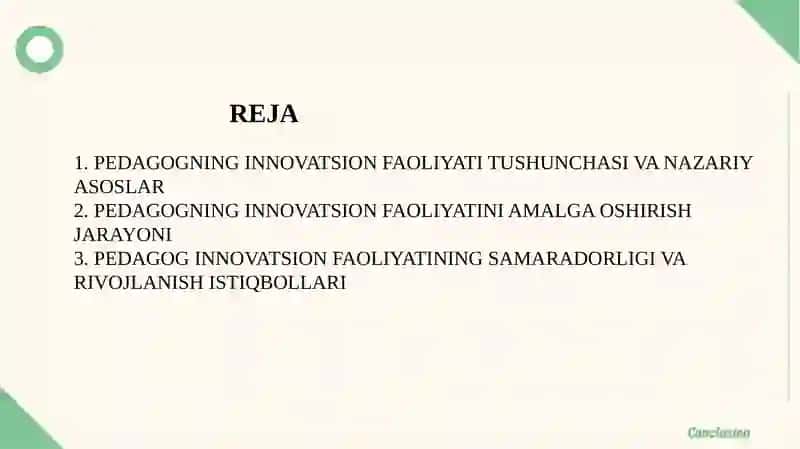 Pedagogning innovatsion faoliyati 2