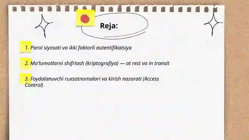 Axborot xavfsizligini ta'minlash usullari 2