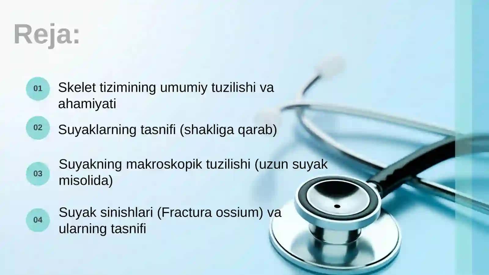 OSTEOLOGIYA - SUYAKLAR HAQIDA TA'LIMOT 2