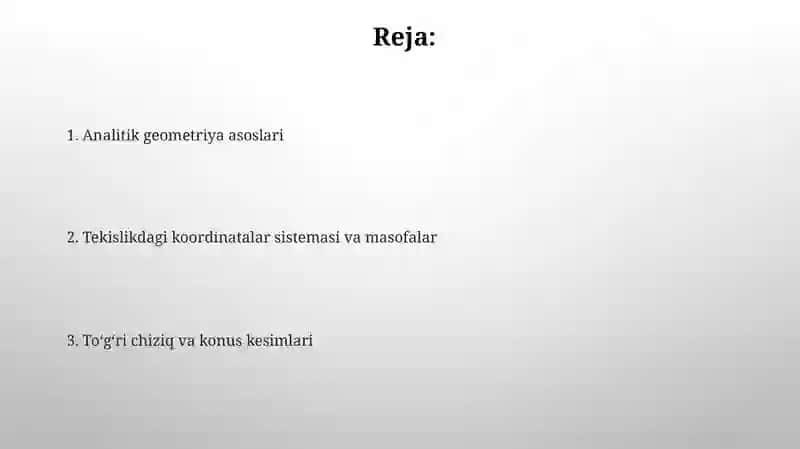 Analitik geometriya elementlari 2