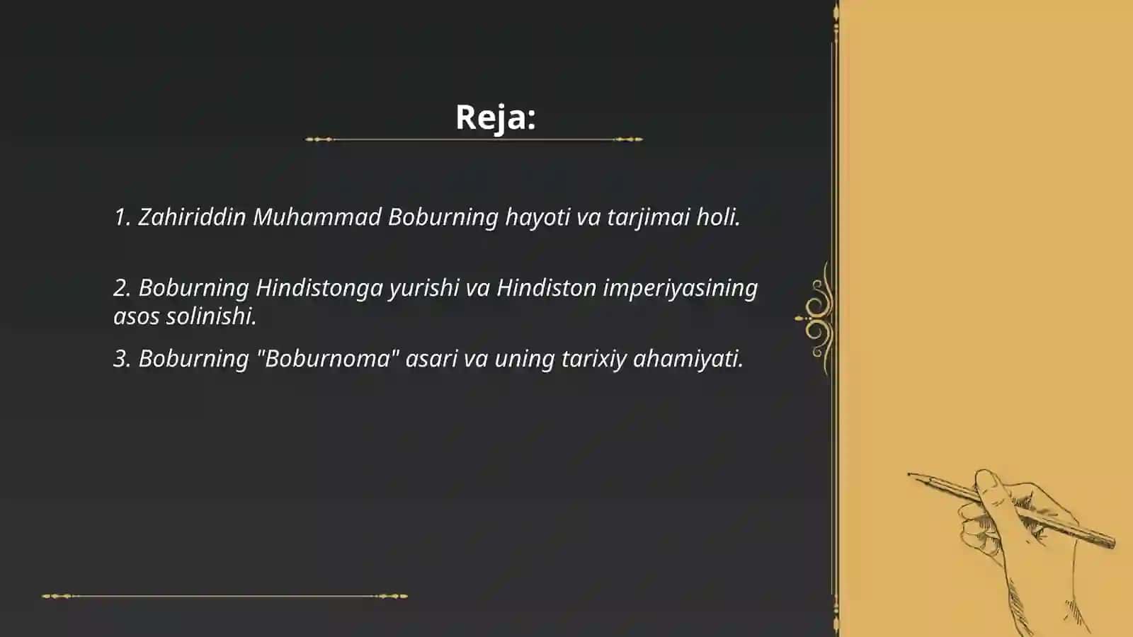 Zahiriddin Muxammad Boburning tarixda qoldirgan izlari 2