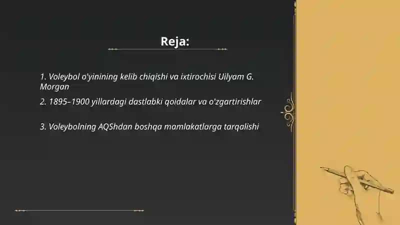 Voleybol o’yinining tarixi va rivojlanishi 2