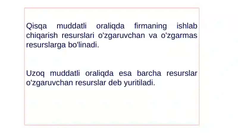 Ishlabchiqarish harajatlari 2