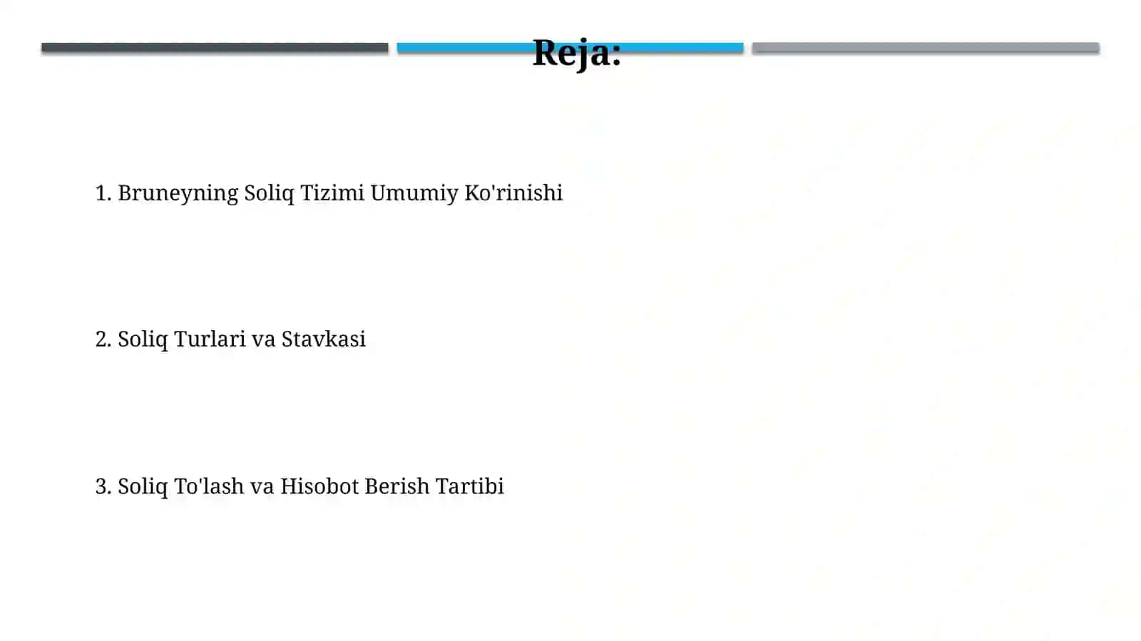 Chet el soliq tizimi Bruniya davlati soliği 2