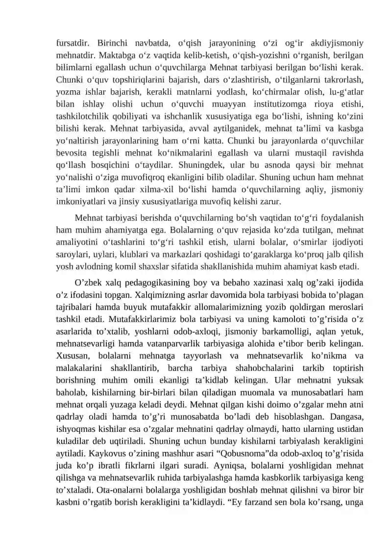 Mehnat tarbiyasi 2