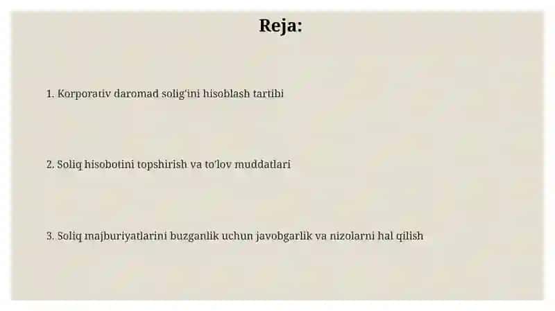 Korporativ daromad solig'i 2