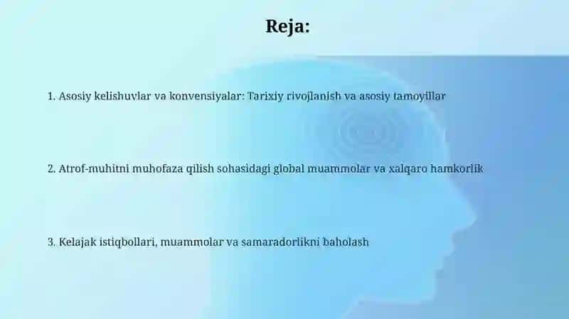 ATROF MUHIT MUHOFAZASI BOYICHA XALQARO BITIM VA KONVENSIYALAR 2
