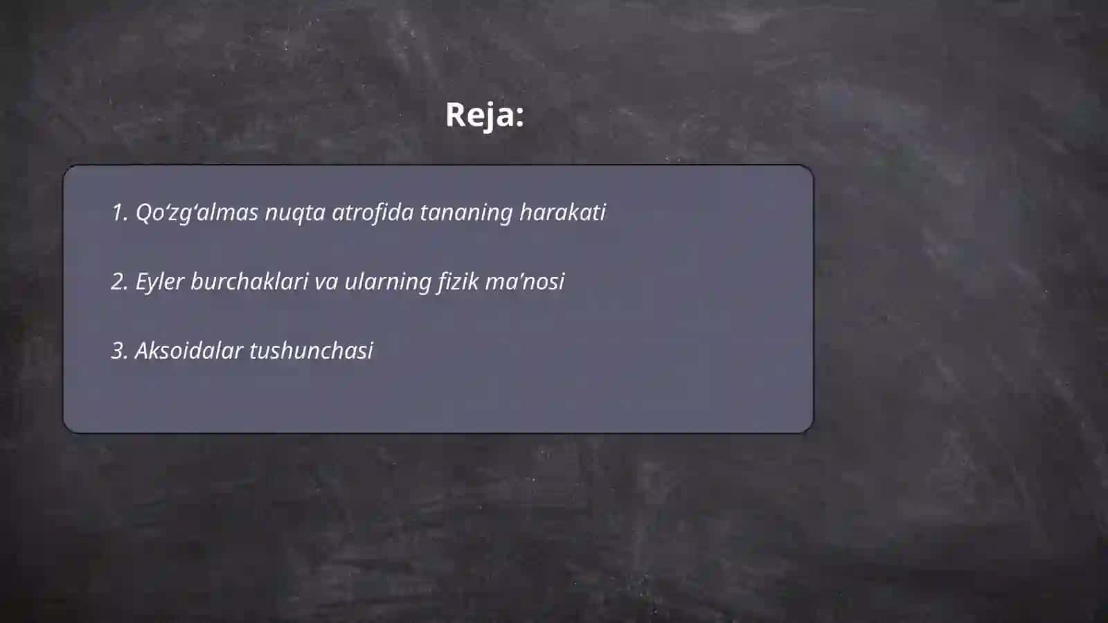 Rotatsion harakatning dinamik xususiyatlari 2