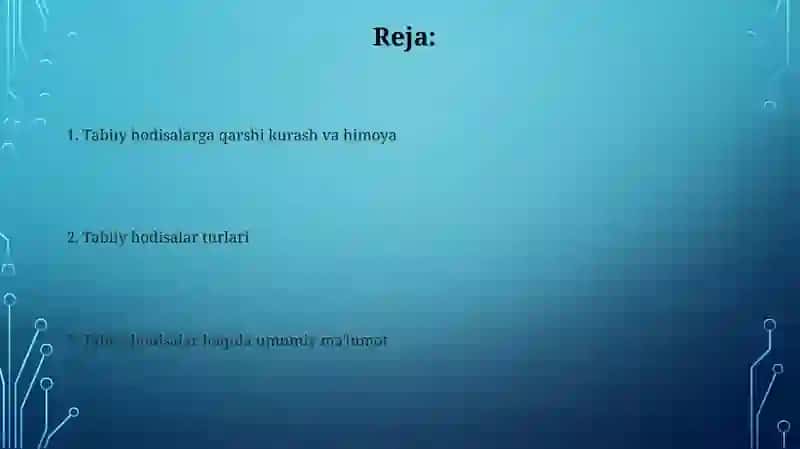Tabiat hodisalari haqida 2