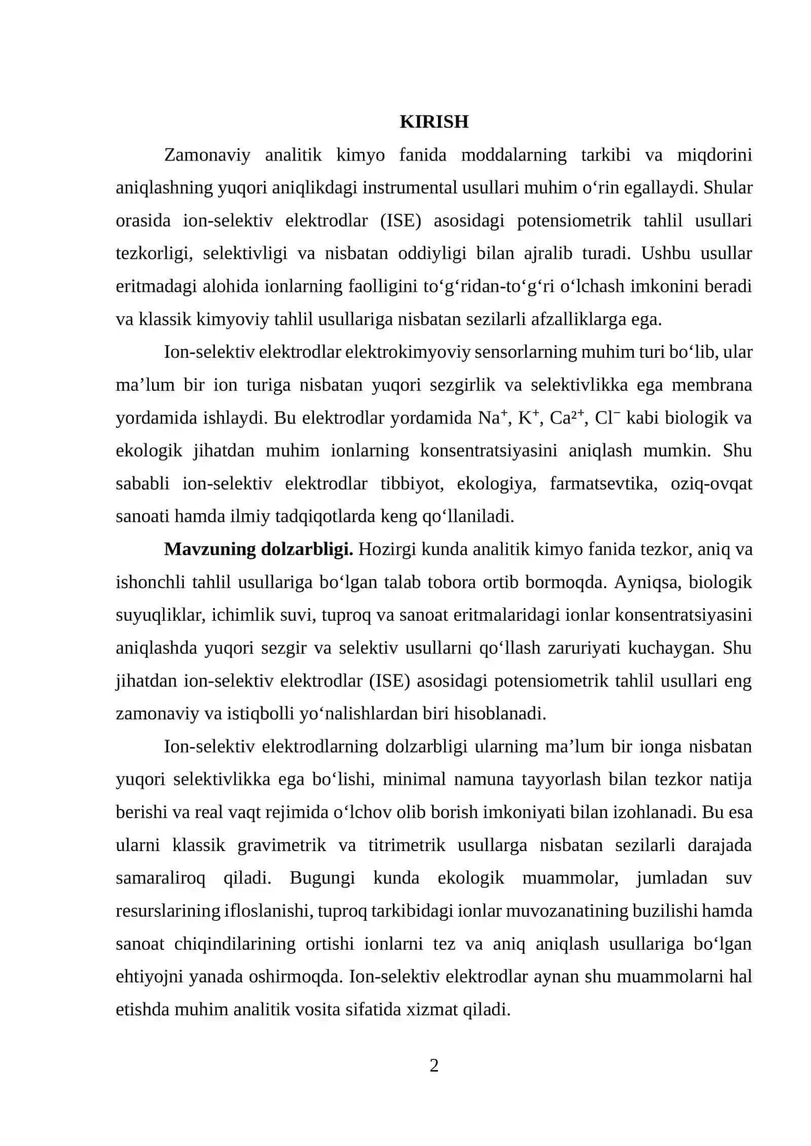 Ion-Selektiv Elektrodlarning Nazariy Asoslari 2
