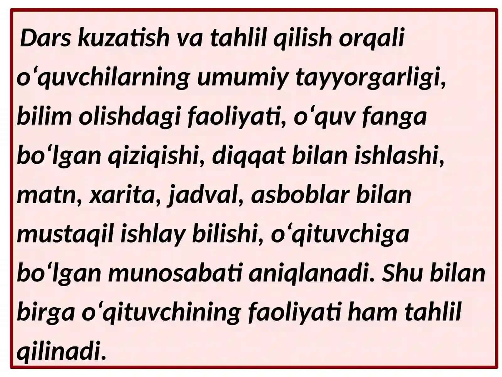 Darsni tahlil qilish 2
