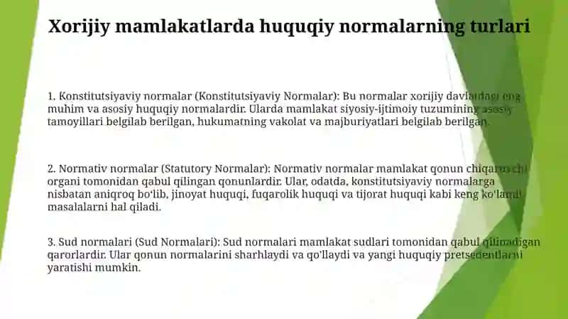 Konstitutsiyaviy normalar va normativ normalar 2