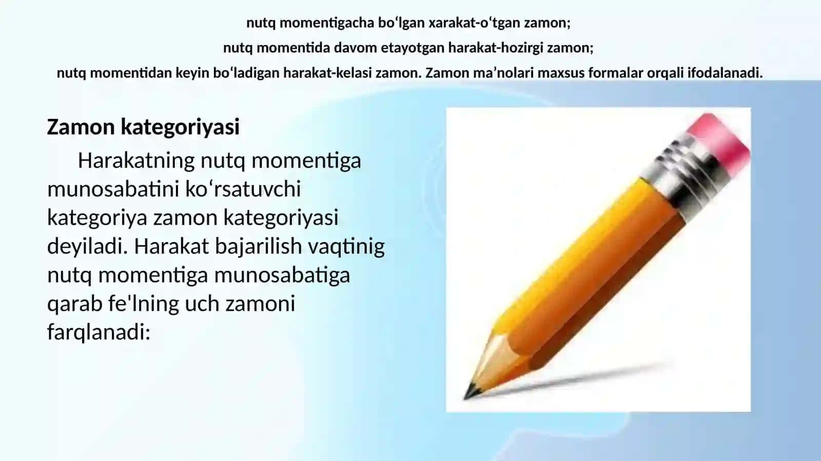 Fe`lning zamon hamda shaxs-son kategoriyasi 2