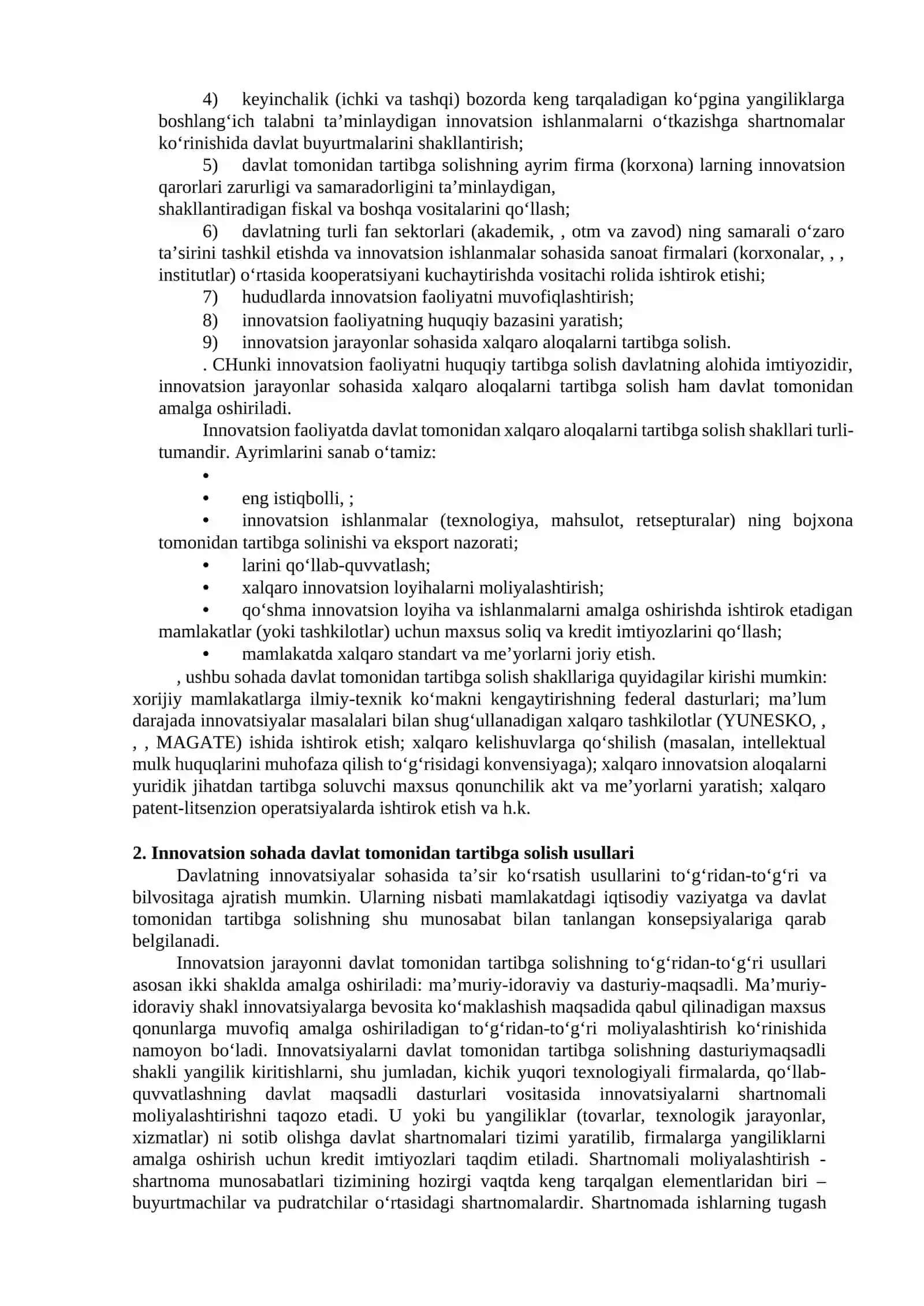 Davlat innovatsion siyosati 2