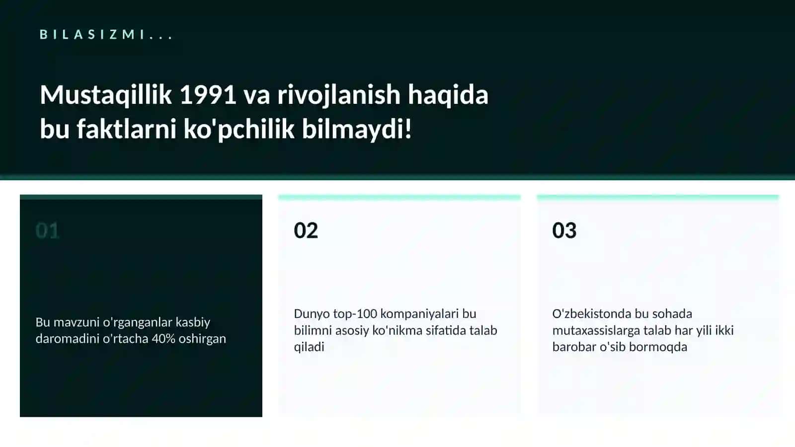 Mustaqillik 1991 va rivojlanish 2