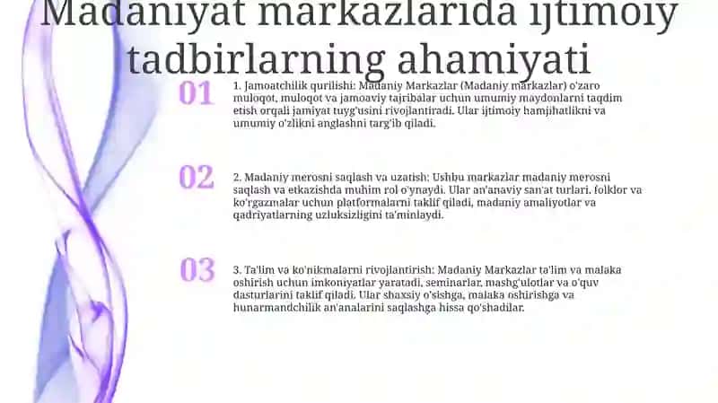 Madaniy Markazlarnig Ijtimoiy Faoliyati 2