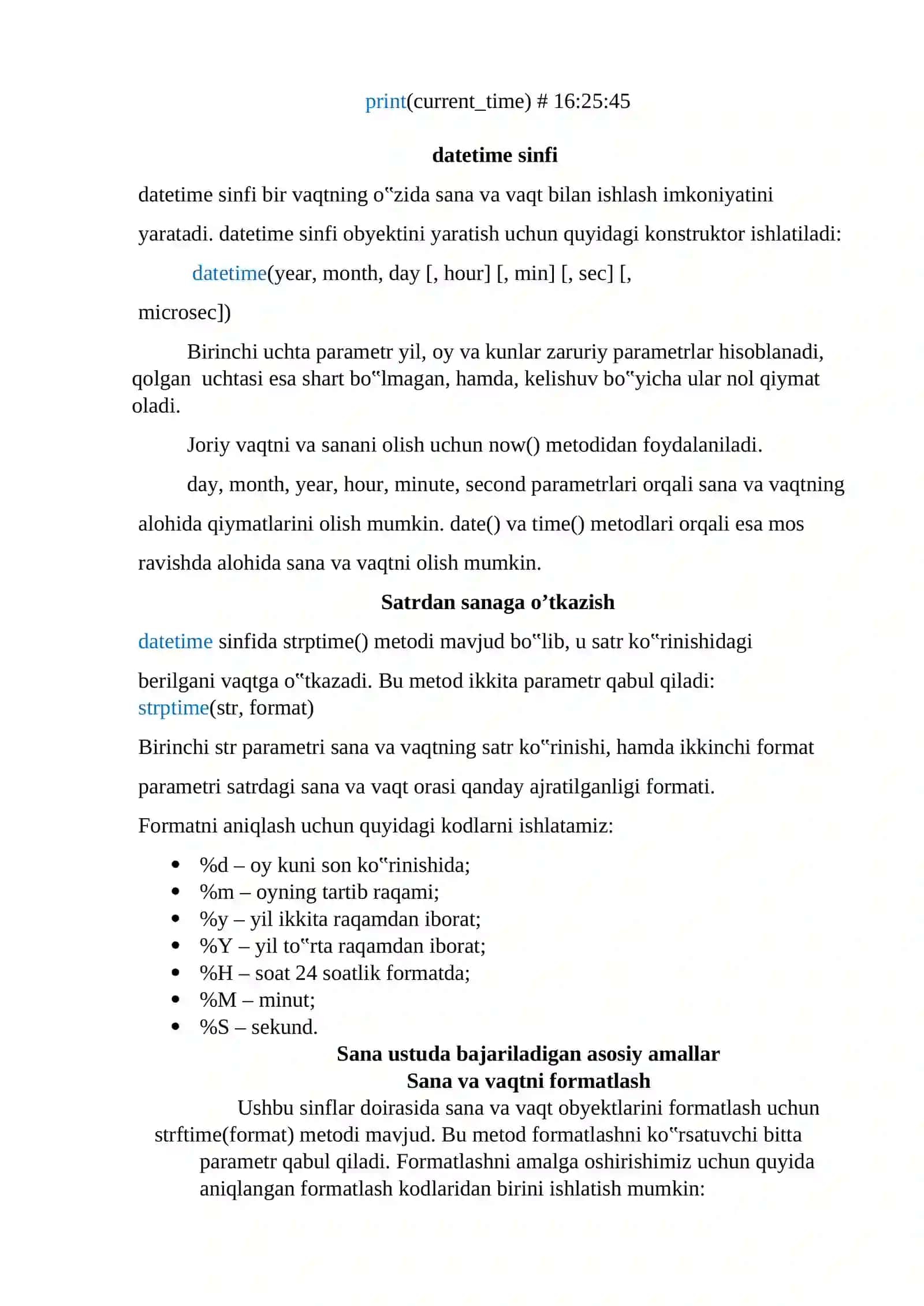 datetime moduli 2
