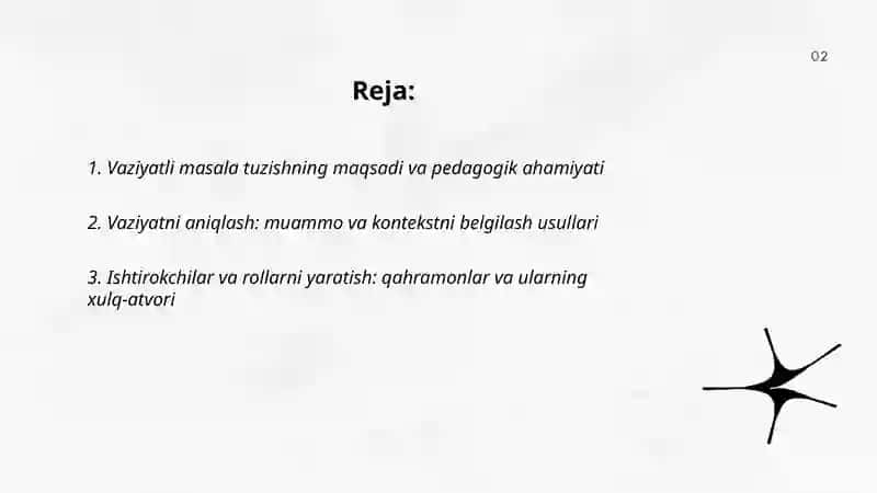 Vaziyatli masalalar (kazuslar tuzish) 2
