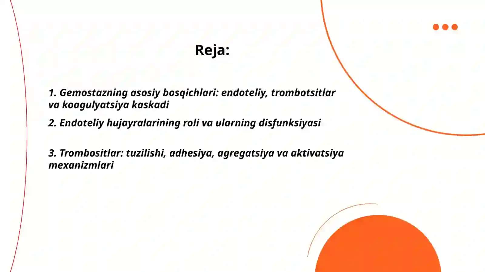 Gemostaz mexanizmlari va uning patologiyasi 2