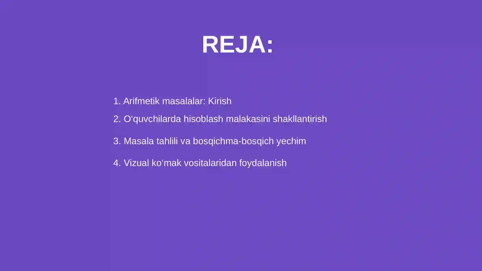 Arifmetik masalalar yechishga o'rgatish metodikasi 2