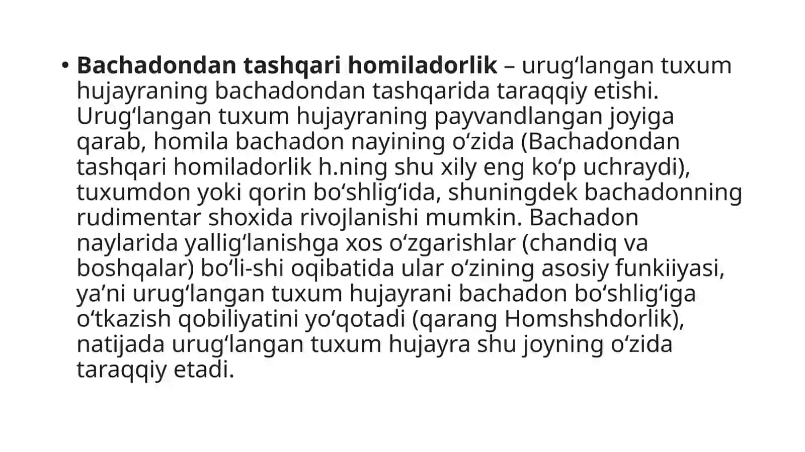Bachadon-dantashqari homiladorlik 2
