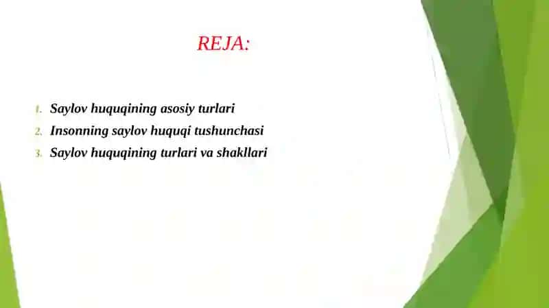 INSONNING SAYLOV HUQUQI TUSHUNCHASI 2