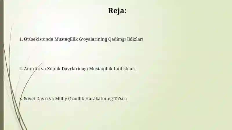 Oʻzbekistonda Mustaqillik Gʻoyalarining Tarixiy Asoslari 2