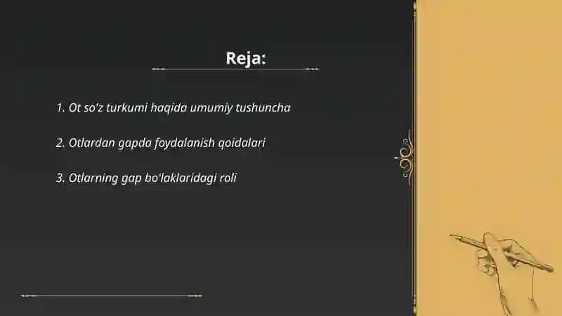 Ot so'z turkumini o'rganishda qo'laniladigon ko'rgazmalar 2