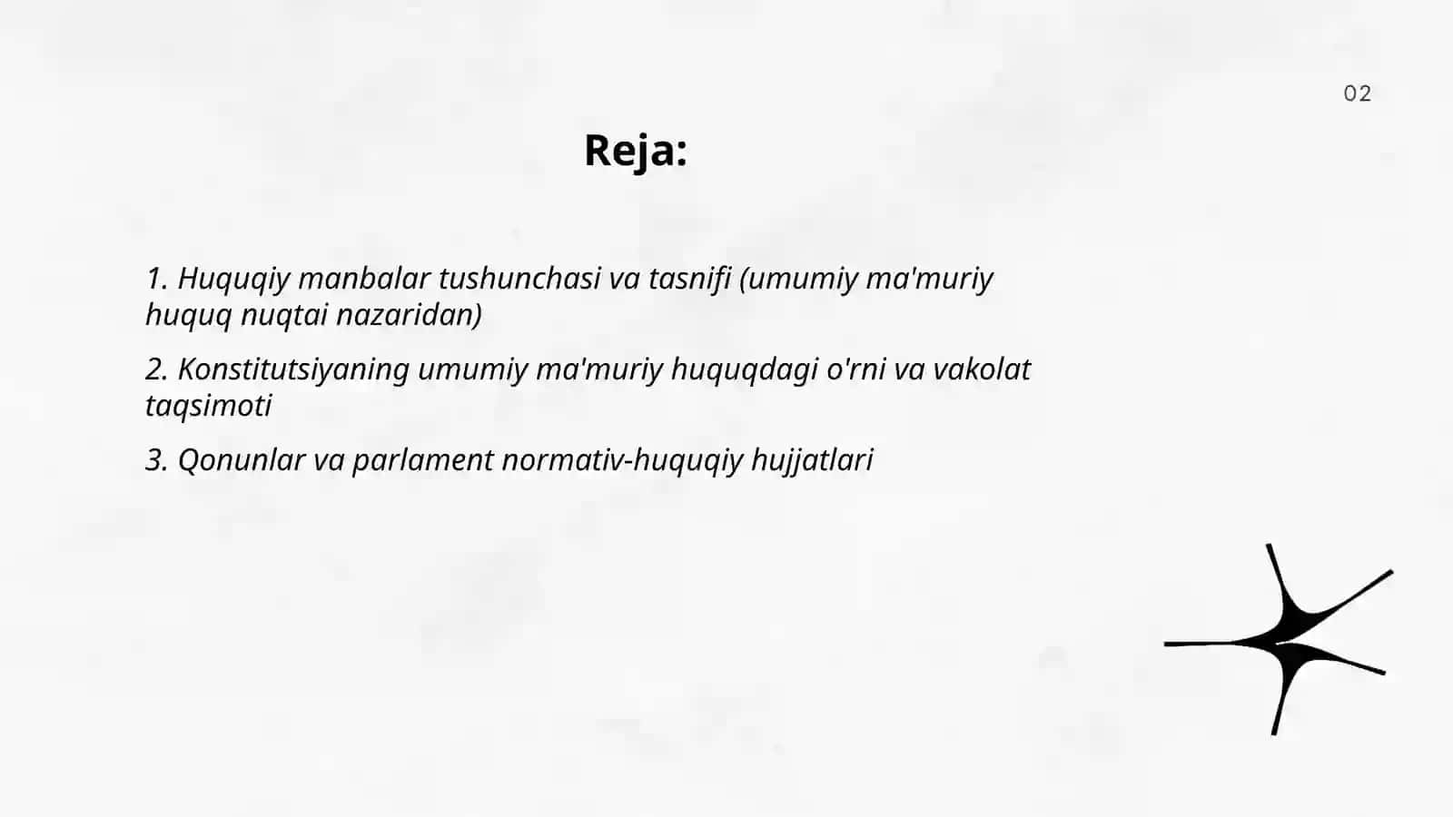 Umumiy ma'muriy huquqning huquqiy manbalari 2