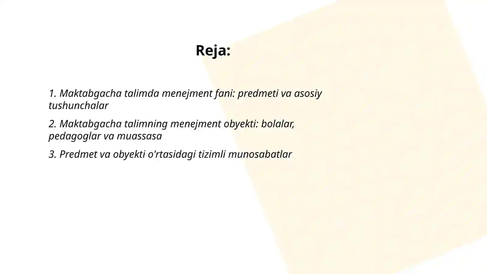 Maktabgacha talimda menejment fanining predmeti va obyekti 2