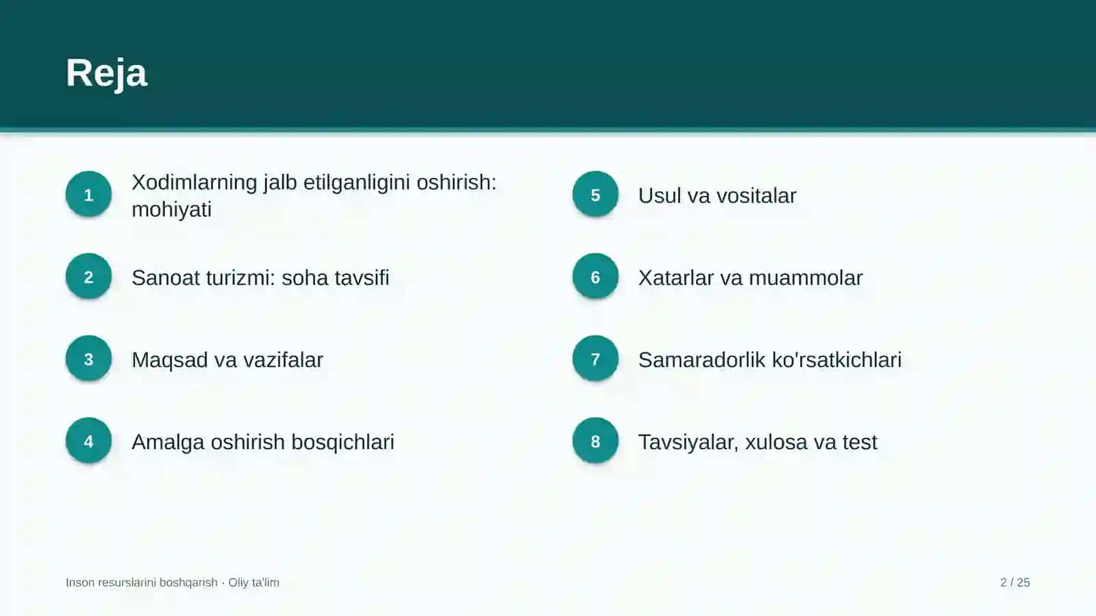 sanoat turizmida xodimlarning jalb etilganligini oshirish 2063 2