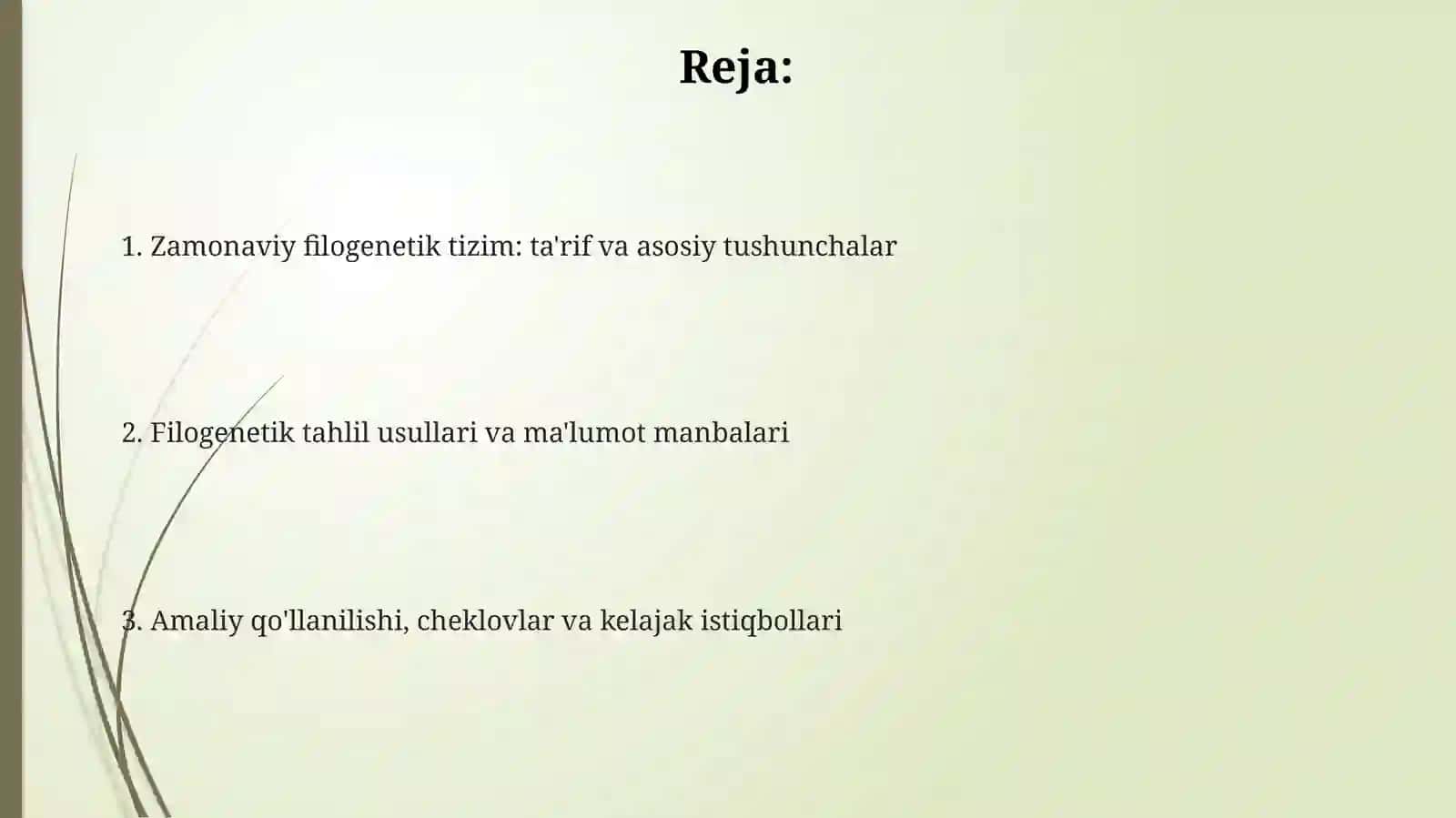 Zamonaviy Filogenetik Sistema 2