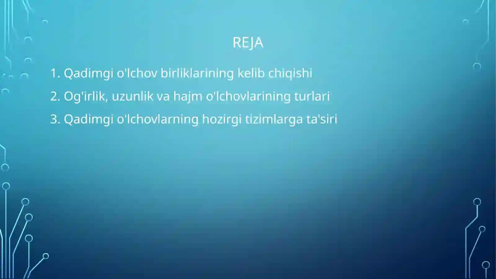 Qadimgi o'lchov birliklari haqida ma'lumot 2