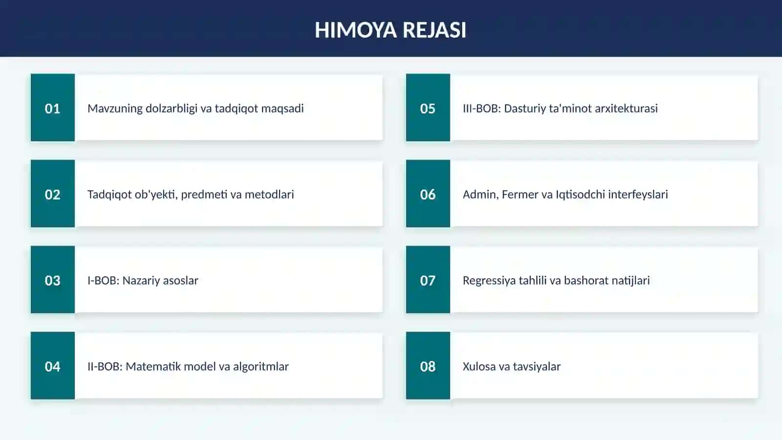 Qishloq xo'jaligi mahsulotlari 2
