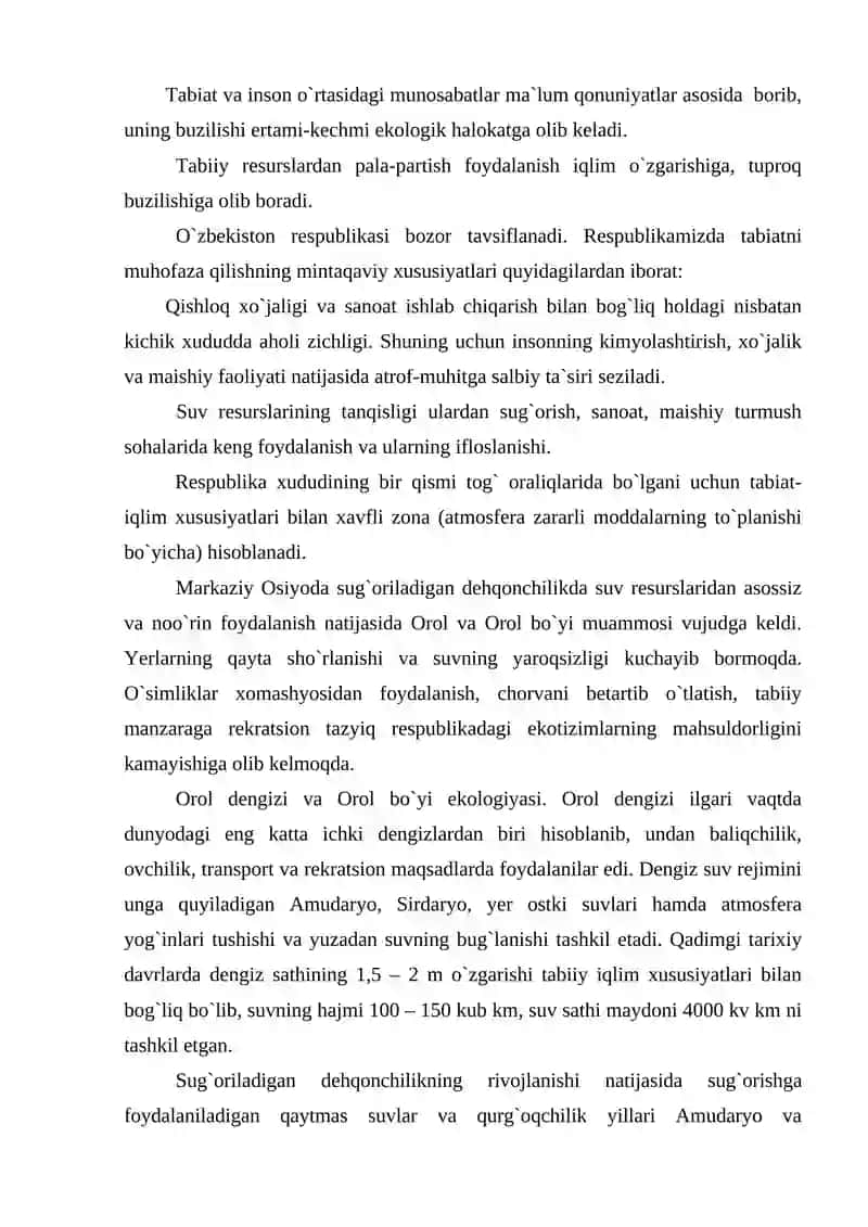 Ekologik inqiroz oqibatlari 2