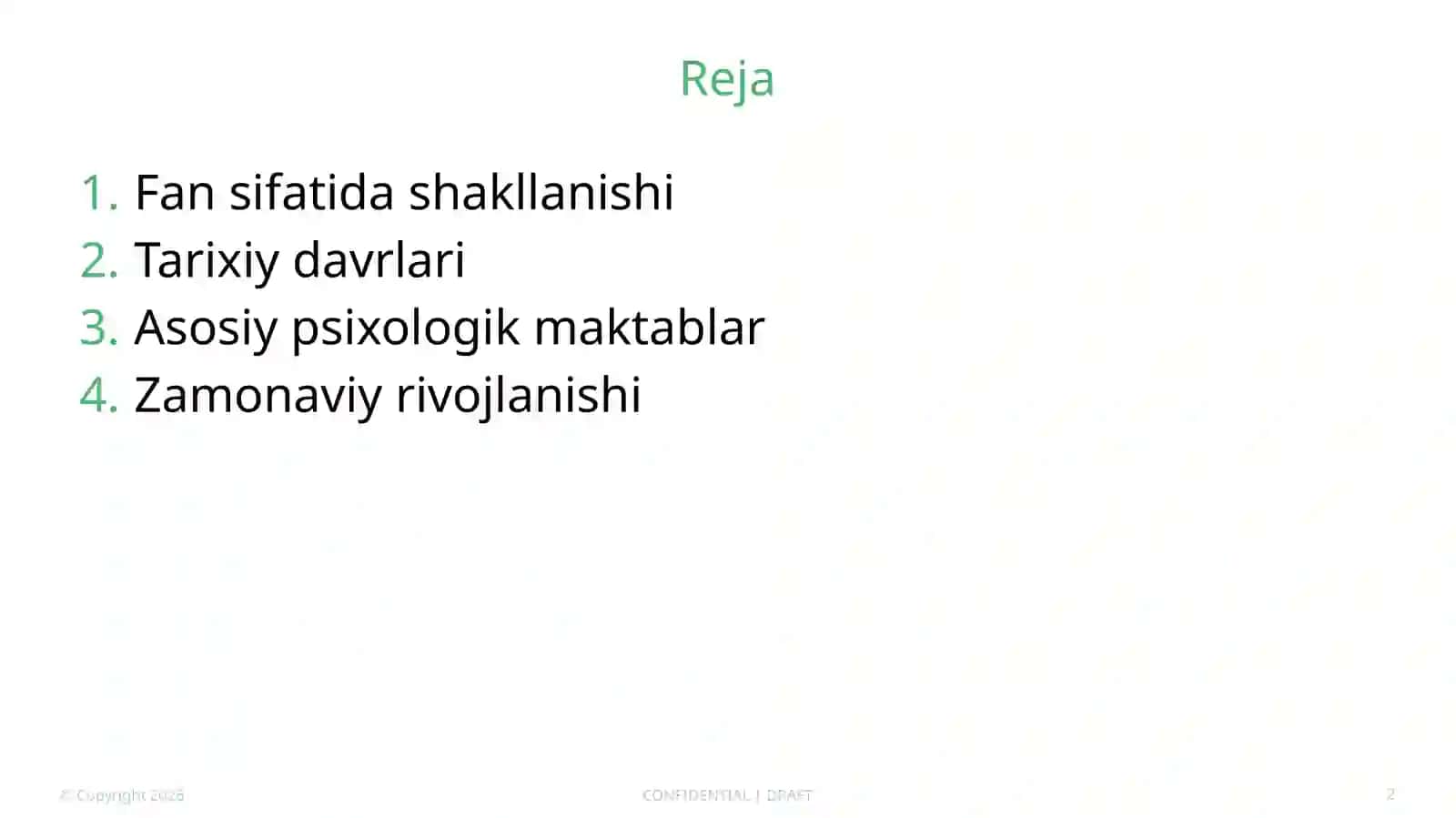 Psixologiya Tarixi: Kirish 2