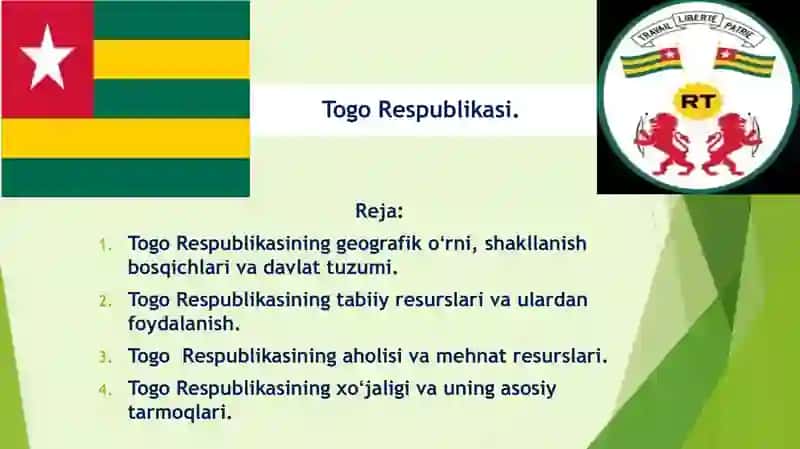 Taqdimot. Mavzu: Togo Respublikasi 2