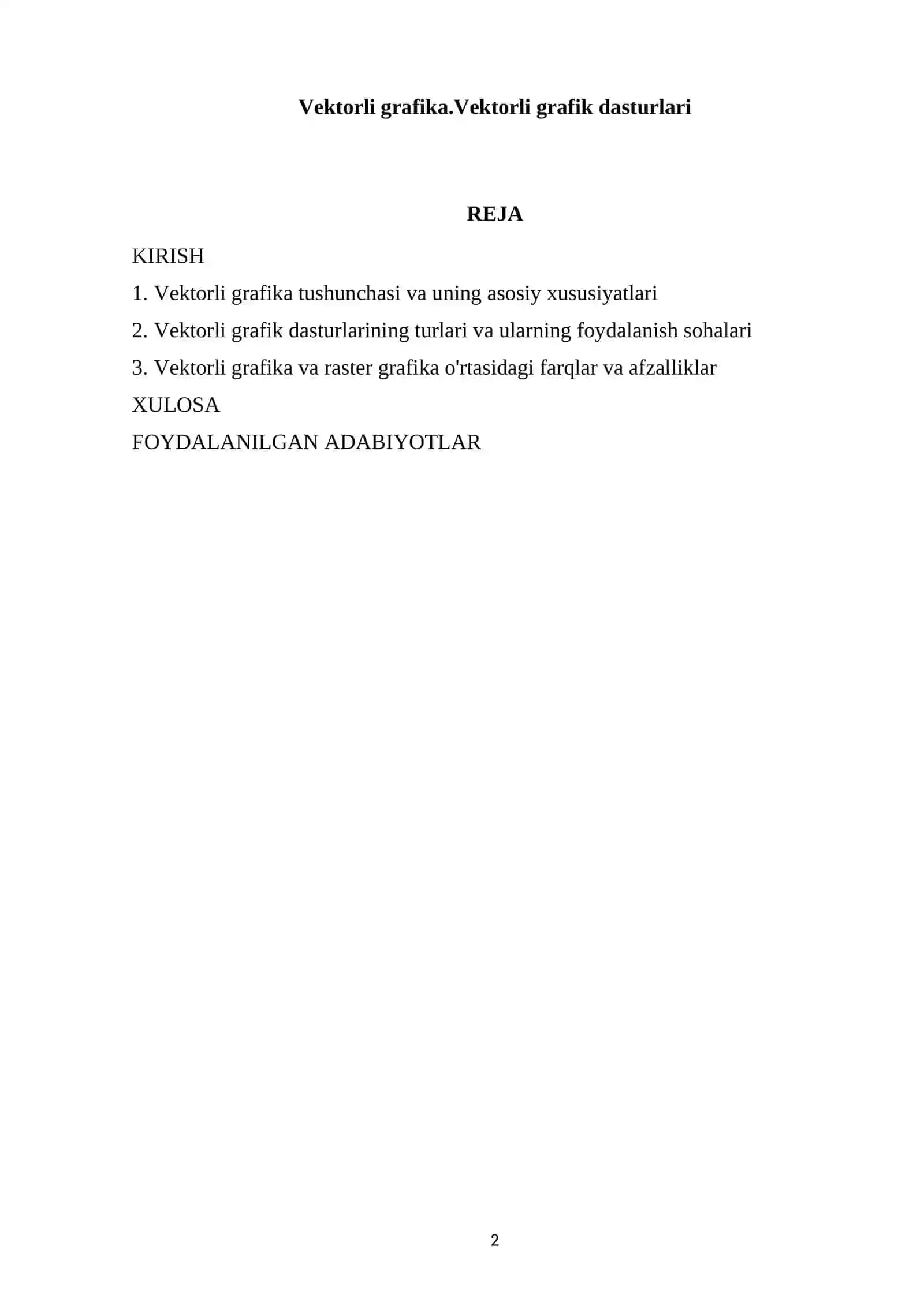 Vektorli grafika.Vektorli grafik dasturlari 2