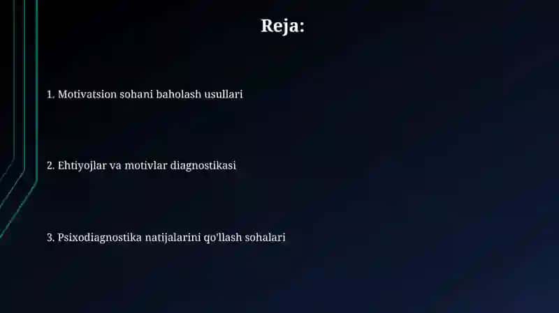 Shaxsning mativatsion sohasi psixodiagnostikasi 2