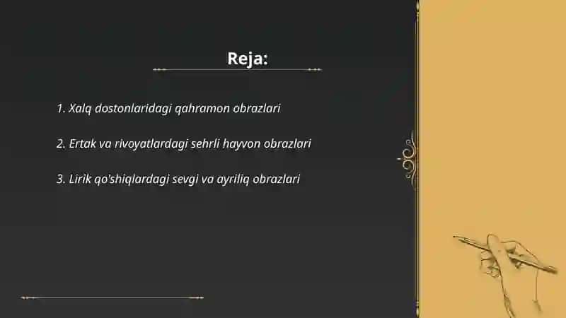 Xalq og'zaki ijodidagi an'anaviy obrizlar 2
