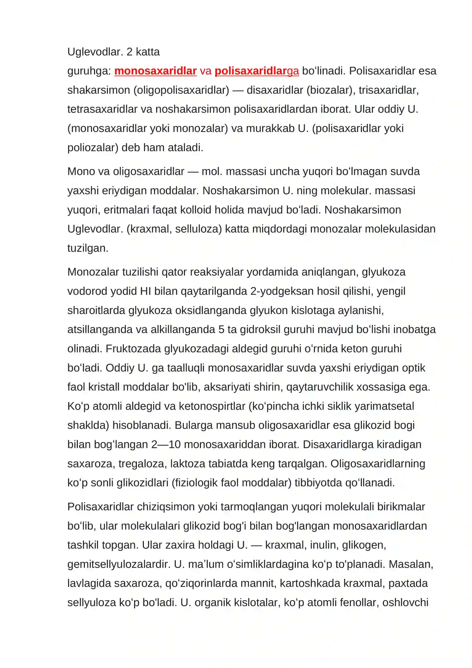 Uglevodlar 2