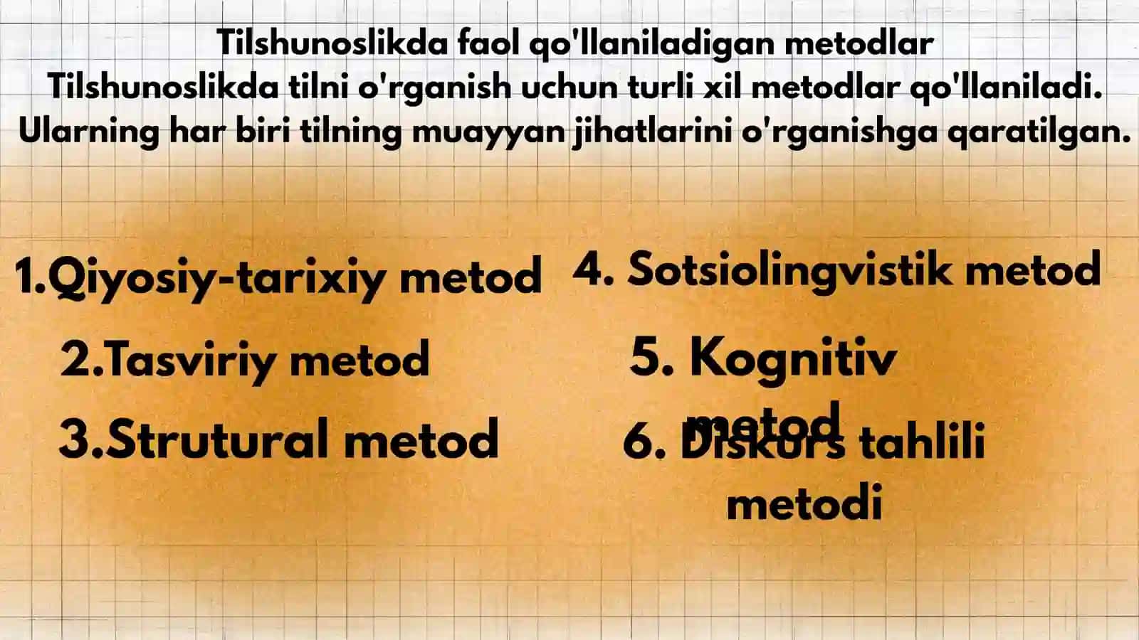 Tilshunoslikda faol qo'llaniladigan metodlar 2