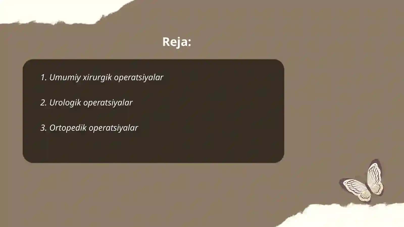 Umumiy xirurgik operatsiyalar 2