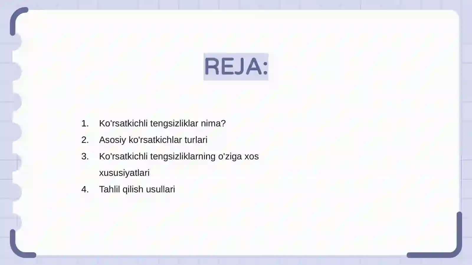 Ko'rsatkichli tengsizliklar 2