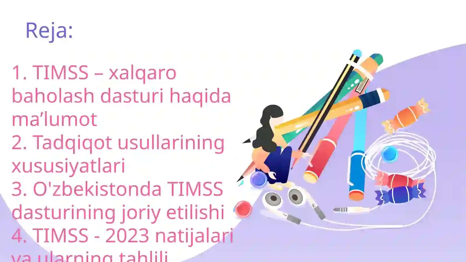 TIMSS xalqaro baholash dasturida matematik savodxonlikni baholash 2