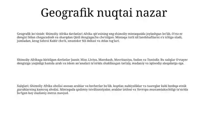 Shimoliy Afrika Davlatlari Xalqlari 2