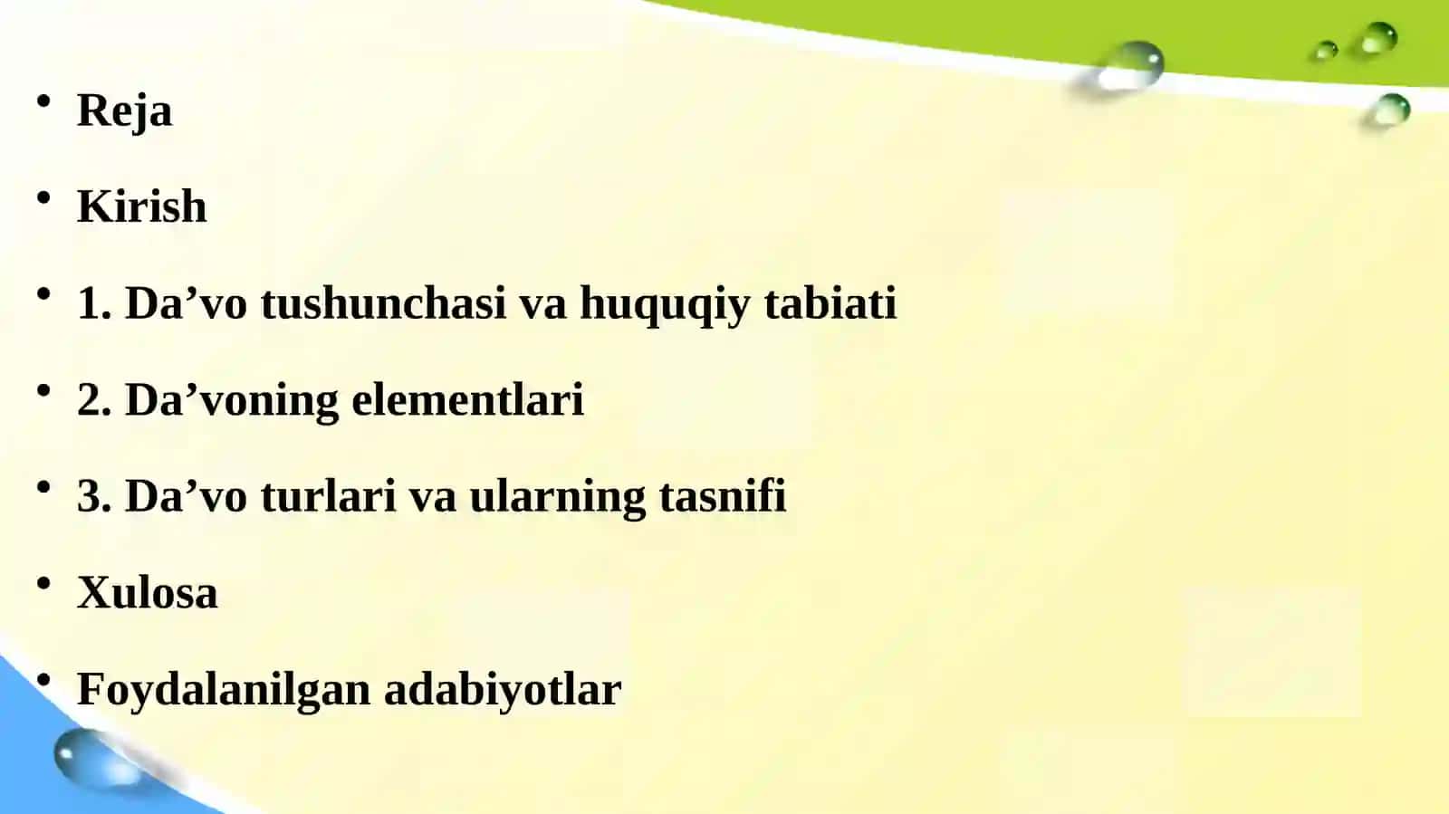 Da’vo, uning elementlari va turlari 2